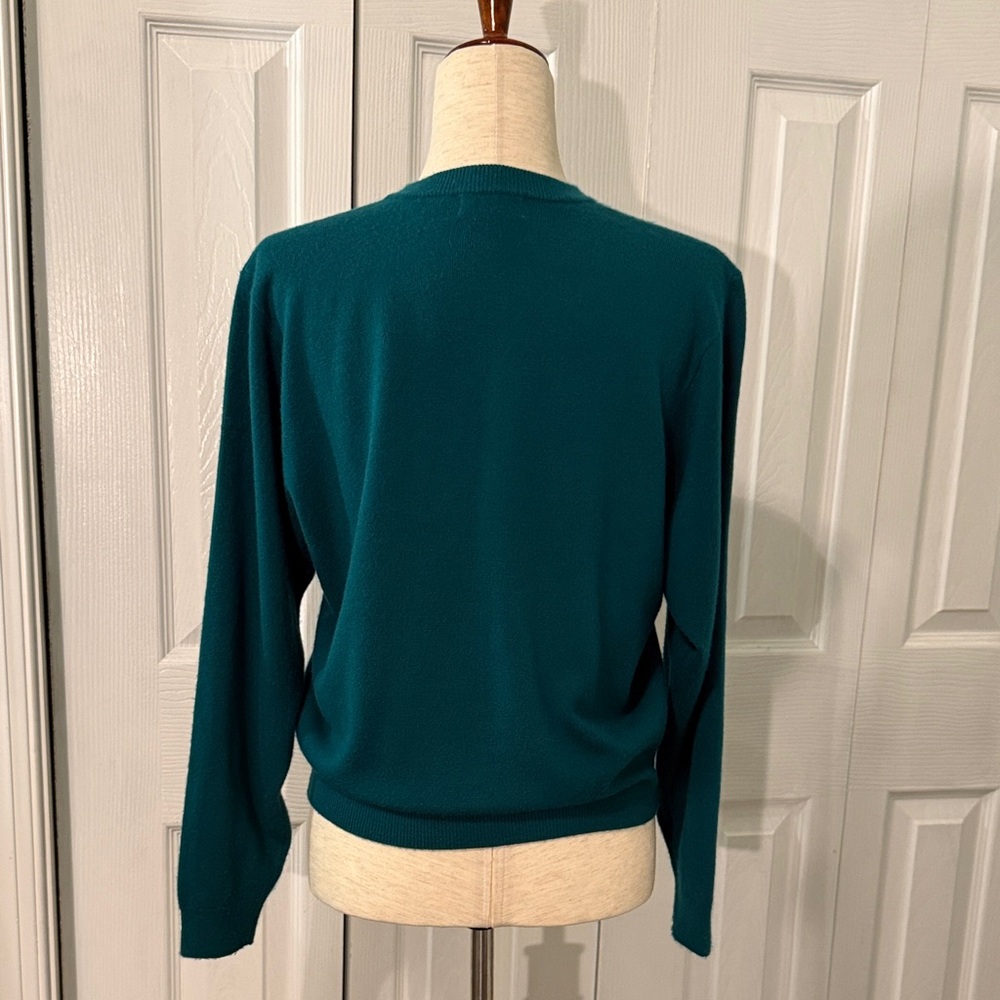 Vintage 90s Kerri N Kelsey Green Cardigan Sz L(M) - Picture 5 of 8